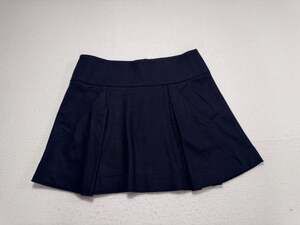 Vince Navy Blue Wool Blend Pleated A-Line Skirt Size 12